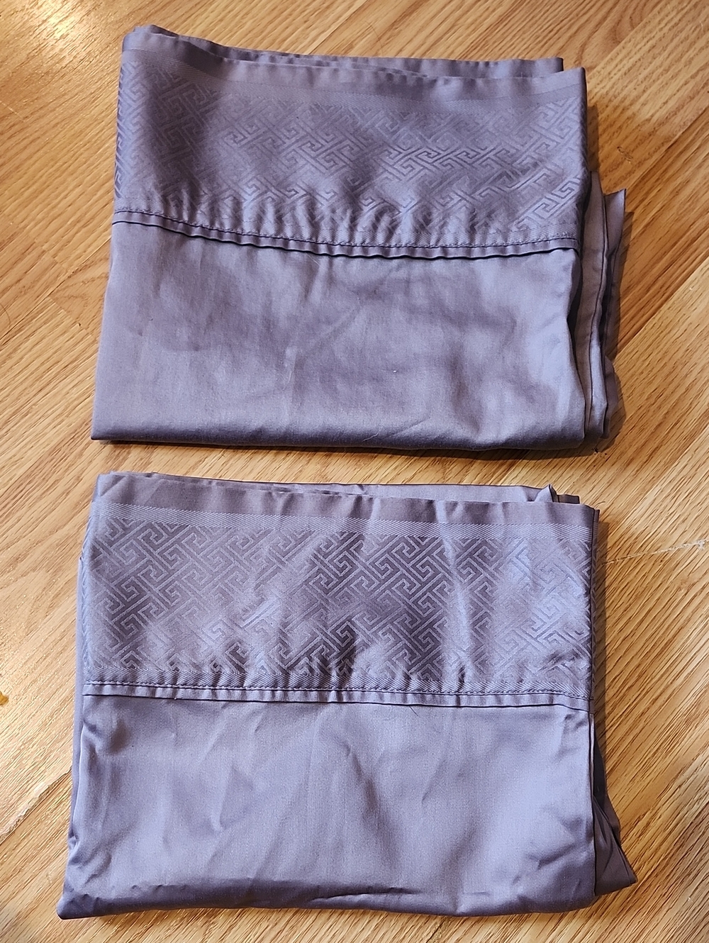 Charisma Mauve Purple Pillow Shams with Satin Sheen